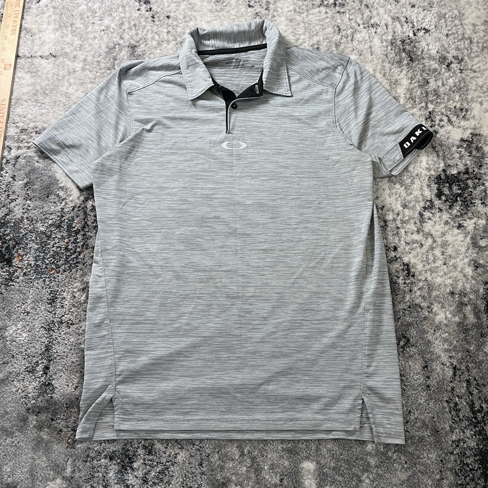 Oakley Men's Gray Performance Polo‎ Shirt Size Small Short Sleeve